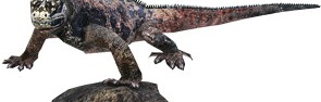 Papercraft de una Iguana Marina. Manualidades a Raudales.