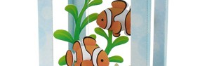Papercraft de un Acuario con peces payaso. Manualidades a Raudales.
