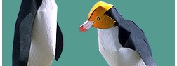 Papercraft del Pinguino de ojo amarillo. Manualidades a Raudales.