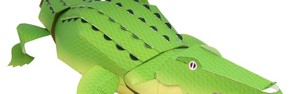 Papercraft de un Cocodrilo. Manualidades a Raudales.