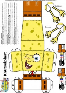 Cubeecraft de Bob Esponja. Manualidades a Raudales.