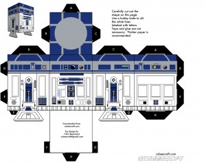 Cubeecraft de personajes de Star Wars. Manualidades a Raudales.