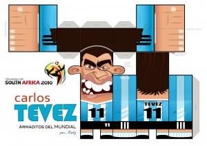 Papercraft del Futbolista Carlos Tevez. Manualidades a Raudales.