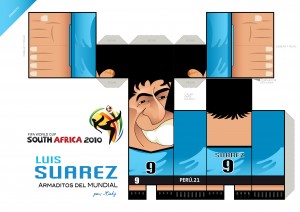 Papercraft del Futbolista Luis Suarez. Manualidades a Raudales.