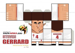 Papercraft del Futbolista Steven Gerrard. Manualidades a Raudales.