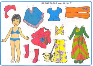 Paper dolls / Recortable muñeca 17. Manualidades a Raudales.