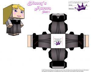 Cubeecraft de la Princesa Aurora de Disney. Manualidades a Raudales.