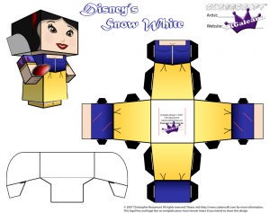 Cubeecraft de Blancanieves de Disney. Manualidades a Raudales.
