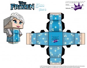 Cubeecraft de Frozen Elsa de Disney. Manualidades a Raudales.