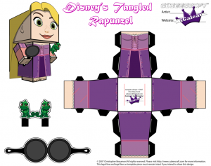 Cubeecraft de Rapunzel de Disney. Manualidades a Raudales.