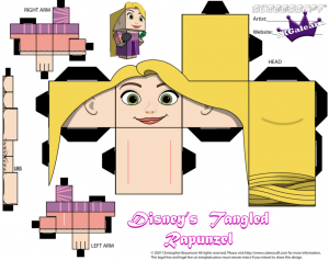 Cubeecraft de Rapunzel de Disney. Manualidades a Raudales.