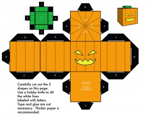 Cubeecraft de Halloween. Manualidades a Raudales.