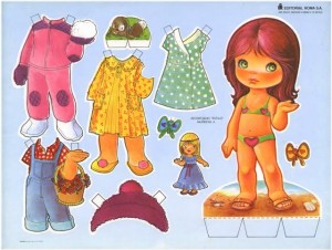 Paper dolls / Recortable de muñecas 25. Manualidades a Raudales.