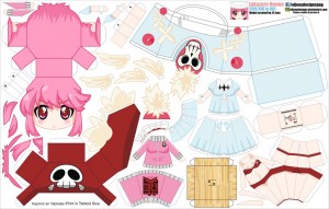Papercraft Anime - Jakuzure Nonon. Manualidades a Raudales.