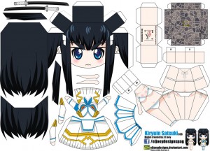 Papercraft Anime - Kiryuin Satsuki. Manualidades a Raudales.