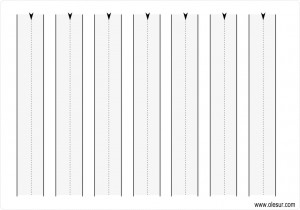 Grafomotricidad de líneas verticales. Manualidades a Raudales.