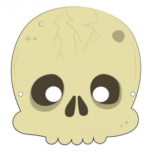 Máscara para Halloween de un esqueleto 4. Manualidades a Raudales.