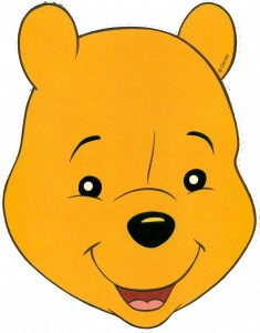 Caretas y máscaras de Winnie The Pooh. Manualidades a Raudales.