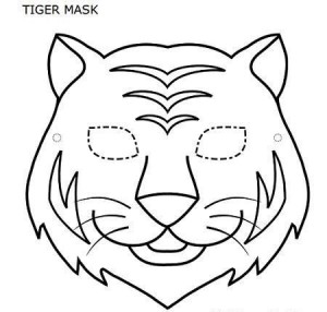 Máscara tigre. Manualidades a Raudales.