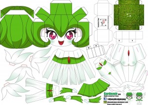 Papercraft de Anime - Gardevoir. Manualidades a Raudales.