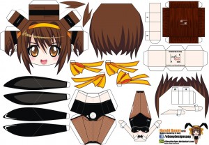 Papercraft de Anime - Haruhi Bunny. Manualidades a Raudales.