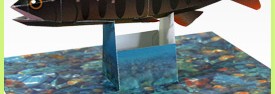 Papercraft de un Salmón. Manualidades a Raudales.