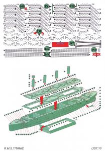 Papercraft del barco Titanic. Manualidades a Raudales.