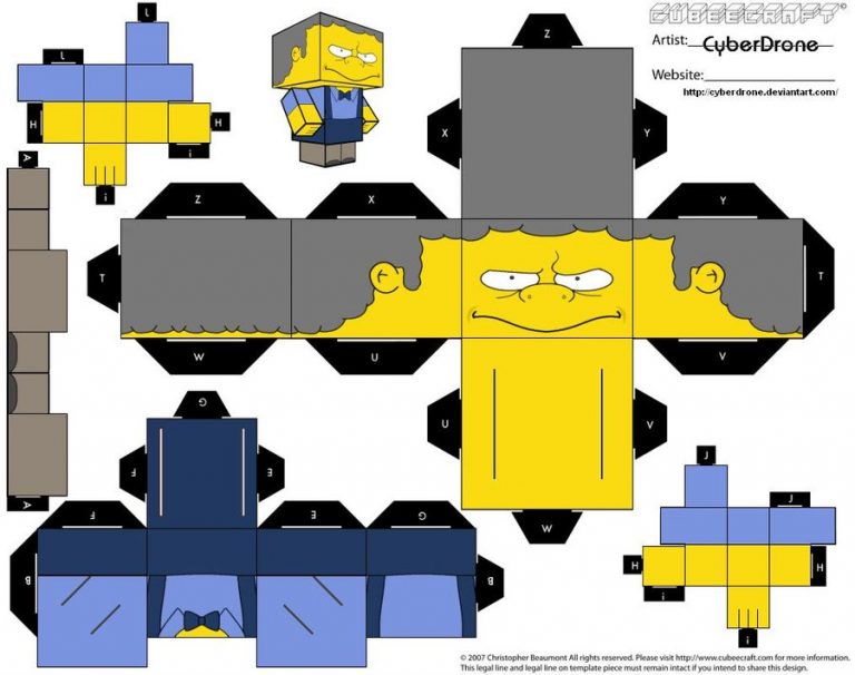 Cube Craft Simpsons Ralph Los Simpsons – Manualidades a Raudales
