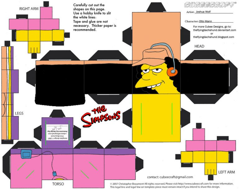 Cube Craft Simpsons Ralph Los Simpsons – Manualidades a Raudales