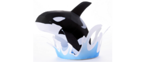 Papercraft de una Orca saltando. Manualidades a Raudales.