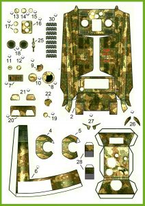 Papercraft del Tanque Jagdtiger. Manualidades a Raudales.