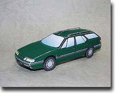 Papercraft recortable del coche Citroen XM break. Manualidades a Raudales.