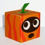 Cubeecraft de calabaza de Halloween. Manualidades a Raudales.